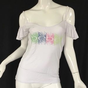 Bebe Cold Shoulders Tee Top